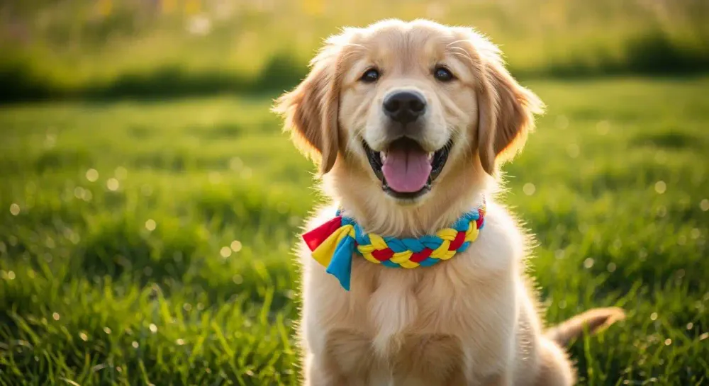 آموزش پذیرش قلاده به توله سگ گلدن رتریور