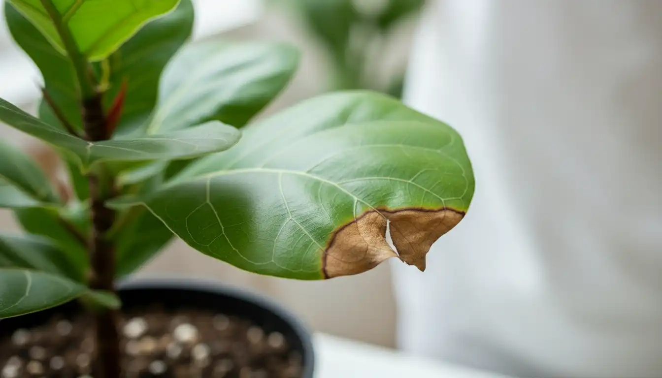 درمان سوختگی نوک برگ‌های فیکوس لیراتا: به راحتی گیاه خود را احیا کنید