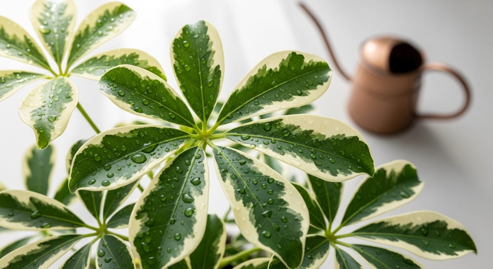 راهنمای آبیاری شفلرا ابلق در تابستان