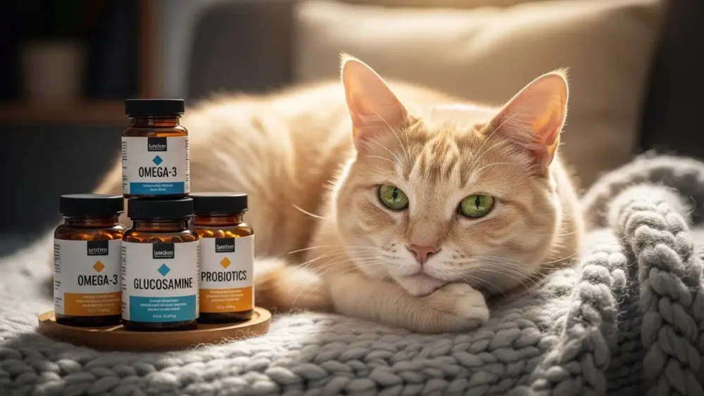 ۷ مکمل غذایی ضروری برای گربه‌های مسن: راهنمای کامل سلامت و طول  عمر گربه