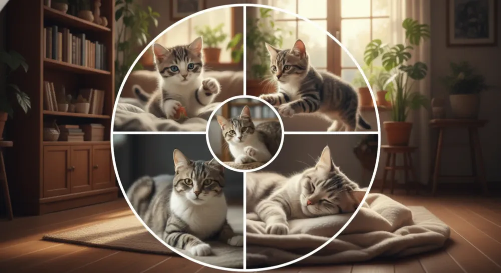 چرخه حیات گربه: سفری از بچه گربه بازیگوش تا سلطان مسن خانه