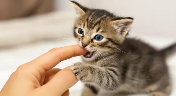 چطور عادت گاز گرفتن بچه گربه را اصلاح کنیم؟