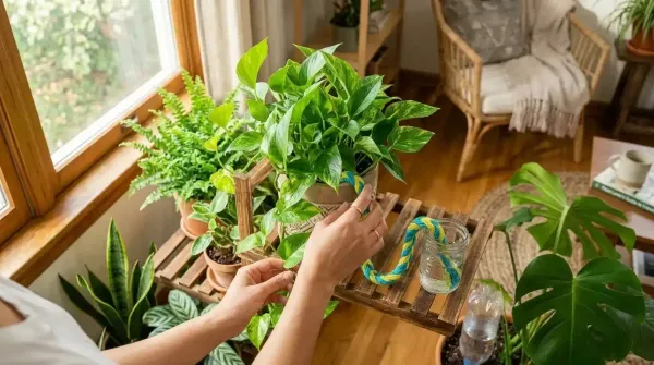 عنوان: ۶ روش آبیاری خودکار خانگی برای وقتی در سفر هستید